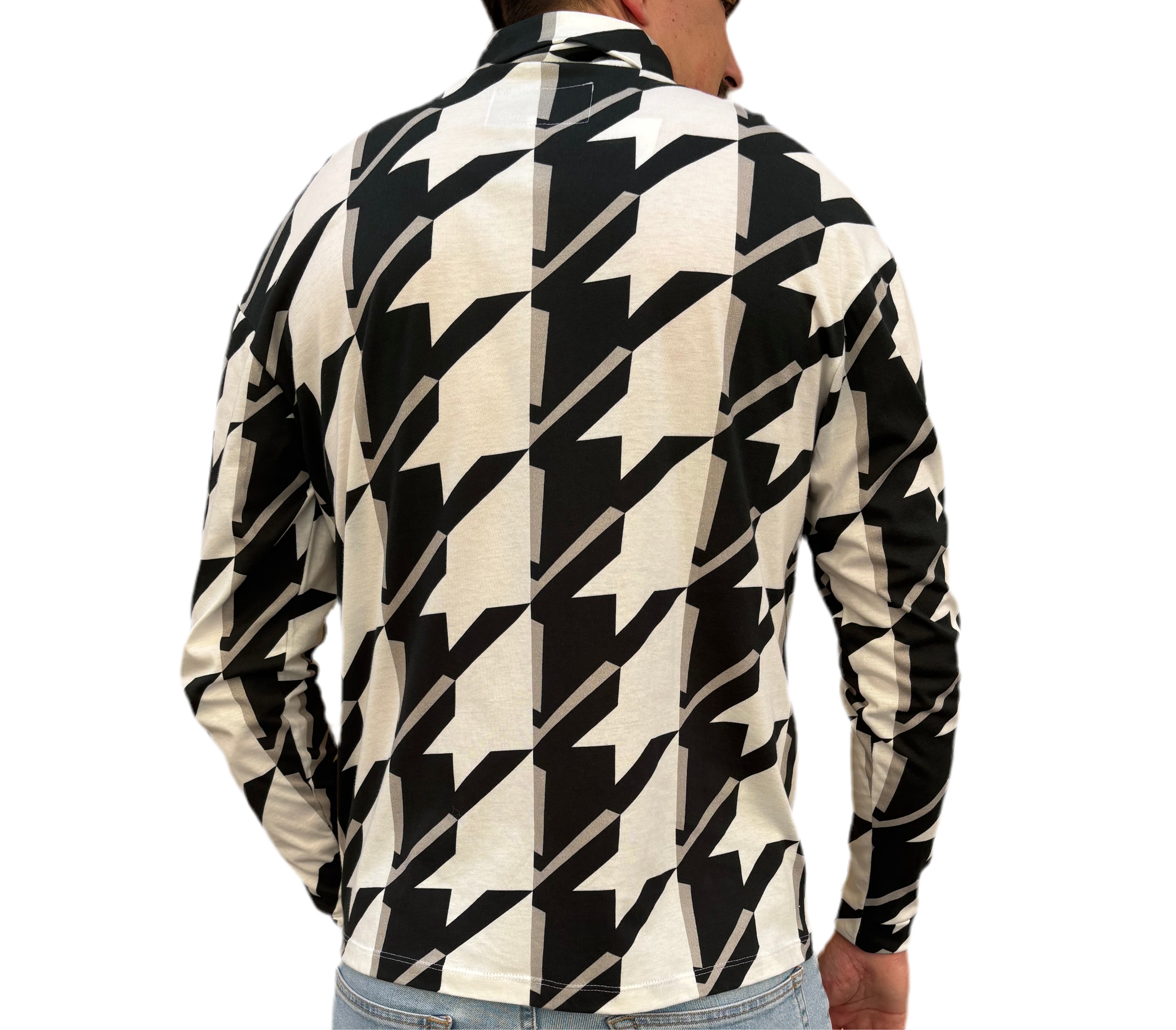 Top Col Roulé Studio Valette à Motif Pied-de-Poule Déstructuré