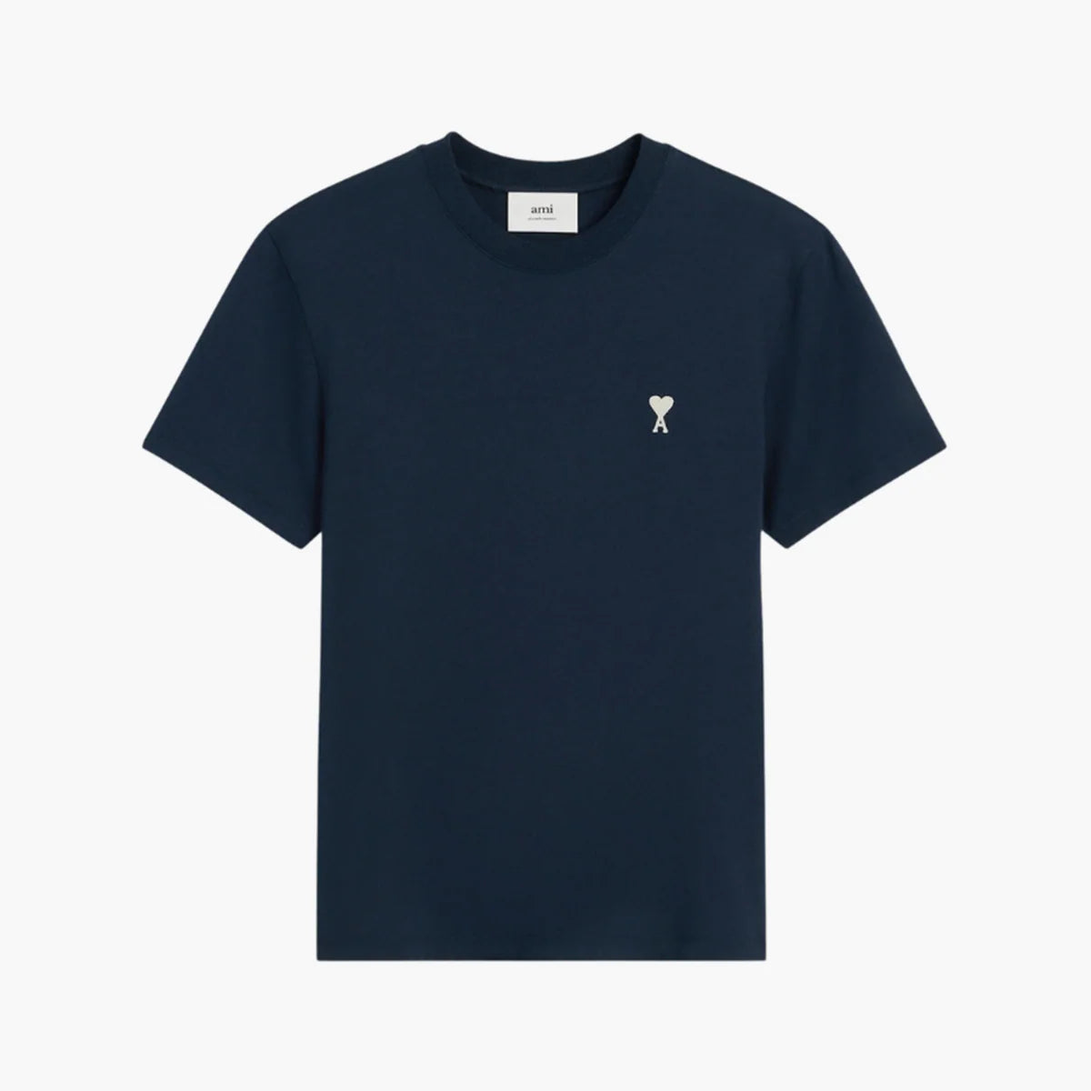 T-shirt Ami Paris Bleu Marine Logo Ami de Cœur