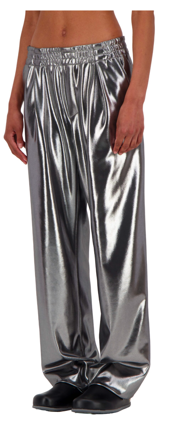 Pantalon valette studio argenté