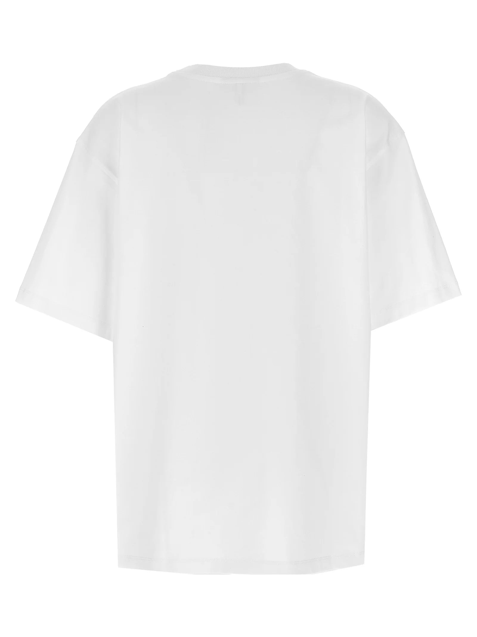 GANNI – T-shirt blanc à logo brodé strass