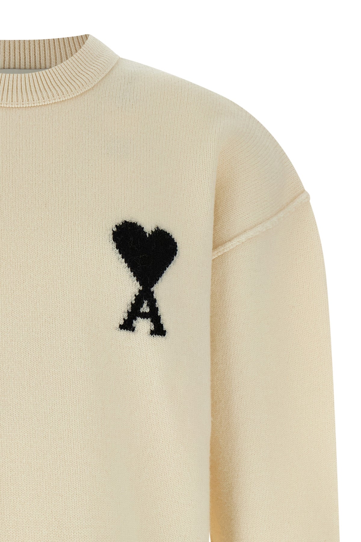AMI Paris – Pull Ami de Cœur beige en laine