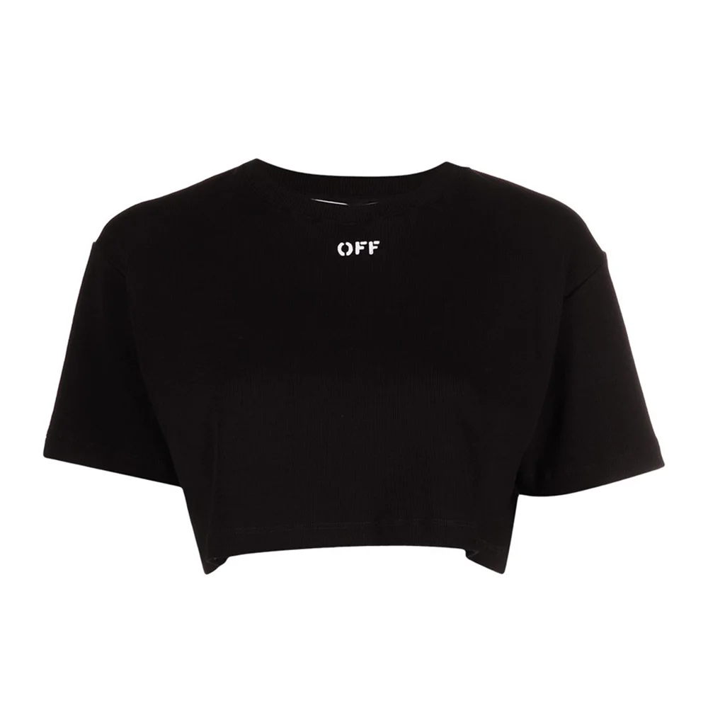 Crop Top Off-White en coton
