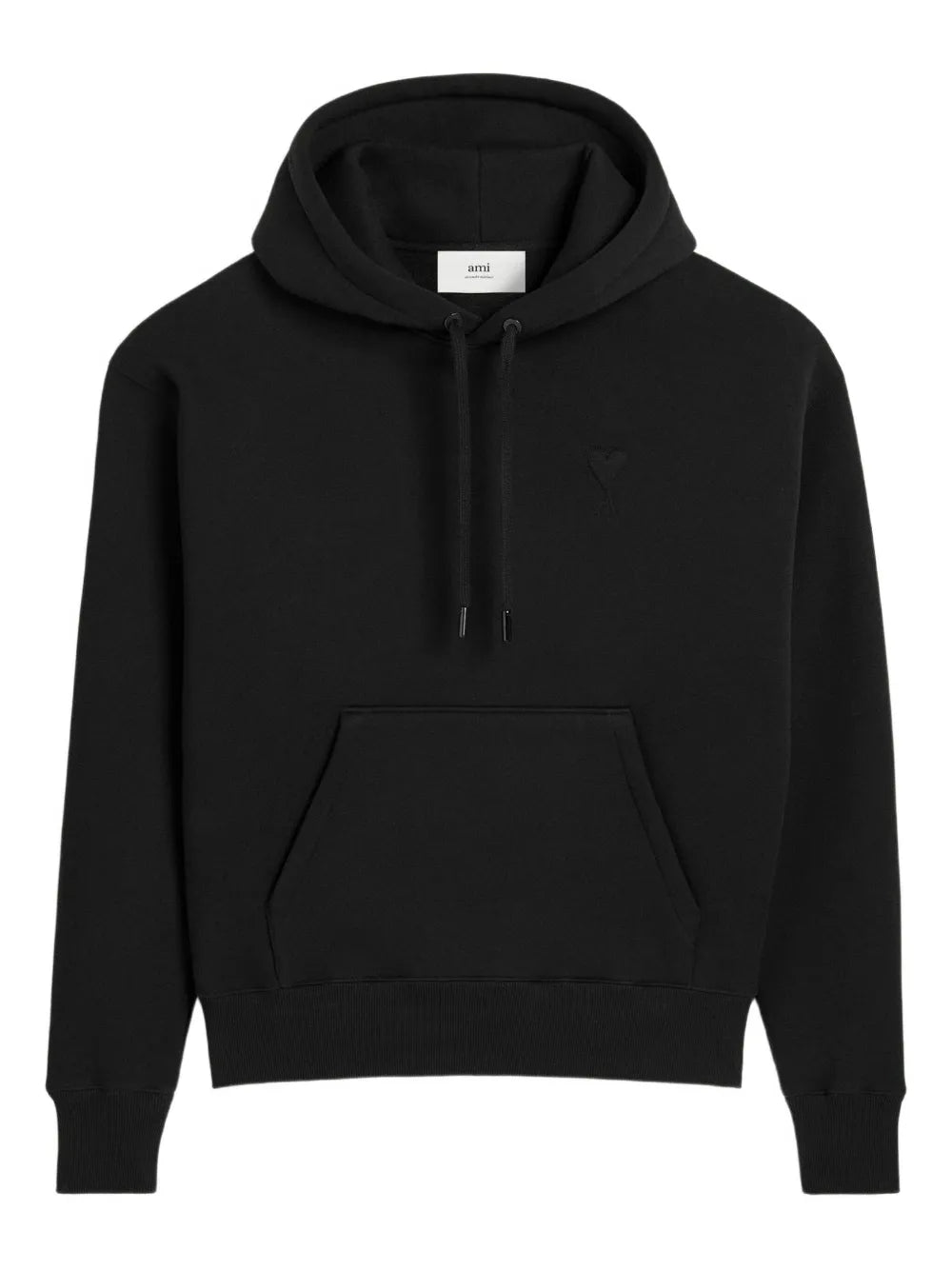 Ami Paris Hoodie Ami de Cœur Ton sur Ton – Noir