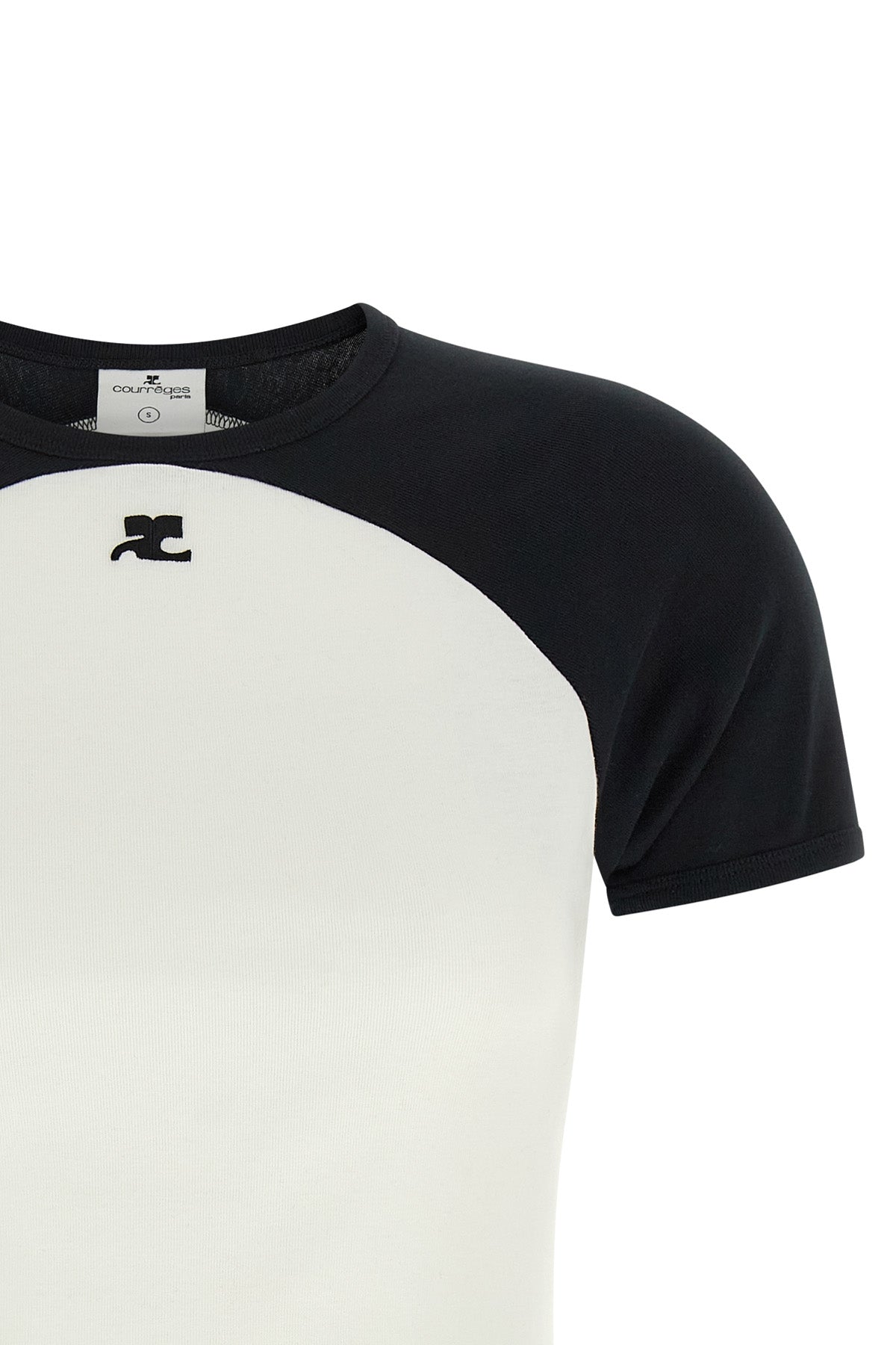 Courrèges – T-shirt Circle Contrast Noir & Blanc