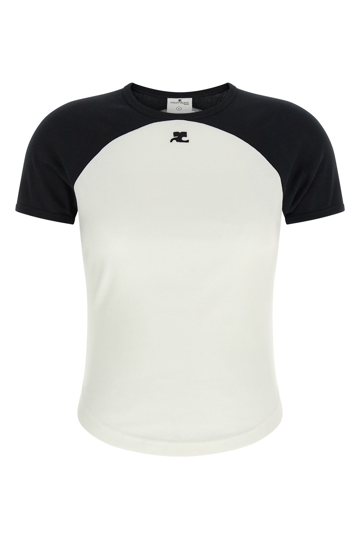 Courrèges – T-shirt Circle Contrast Noir & Blanc