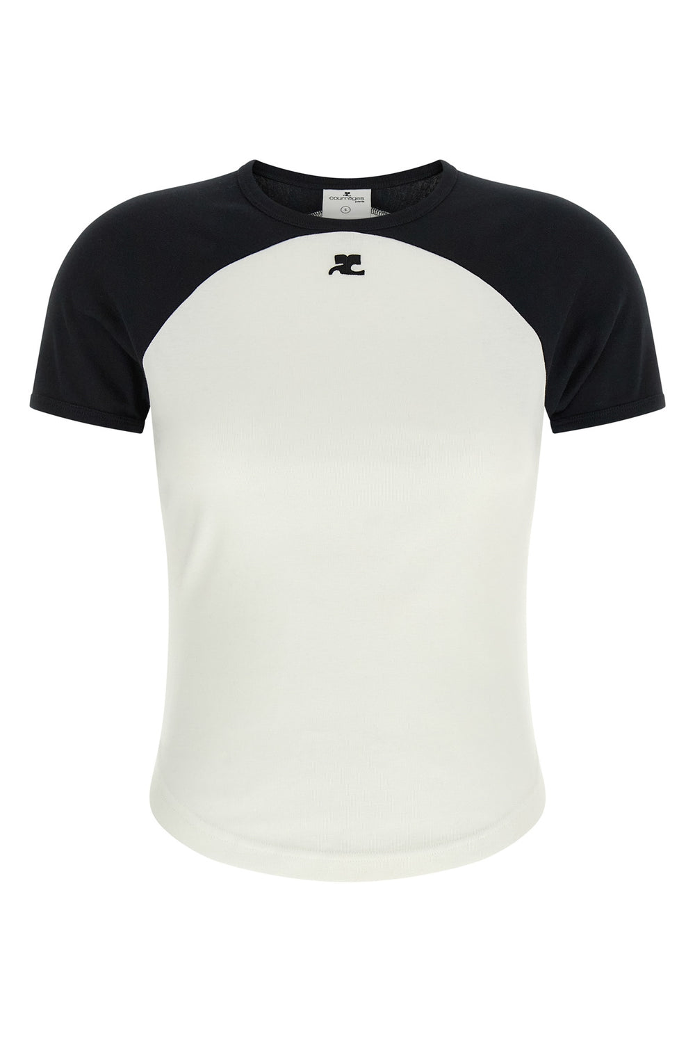 Courrèges – T-shirt Circle Contrast Noir & Blanc