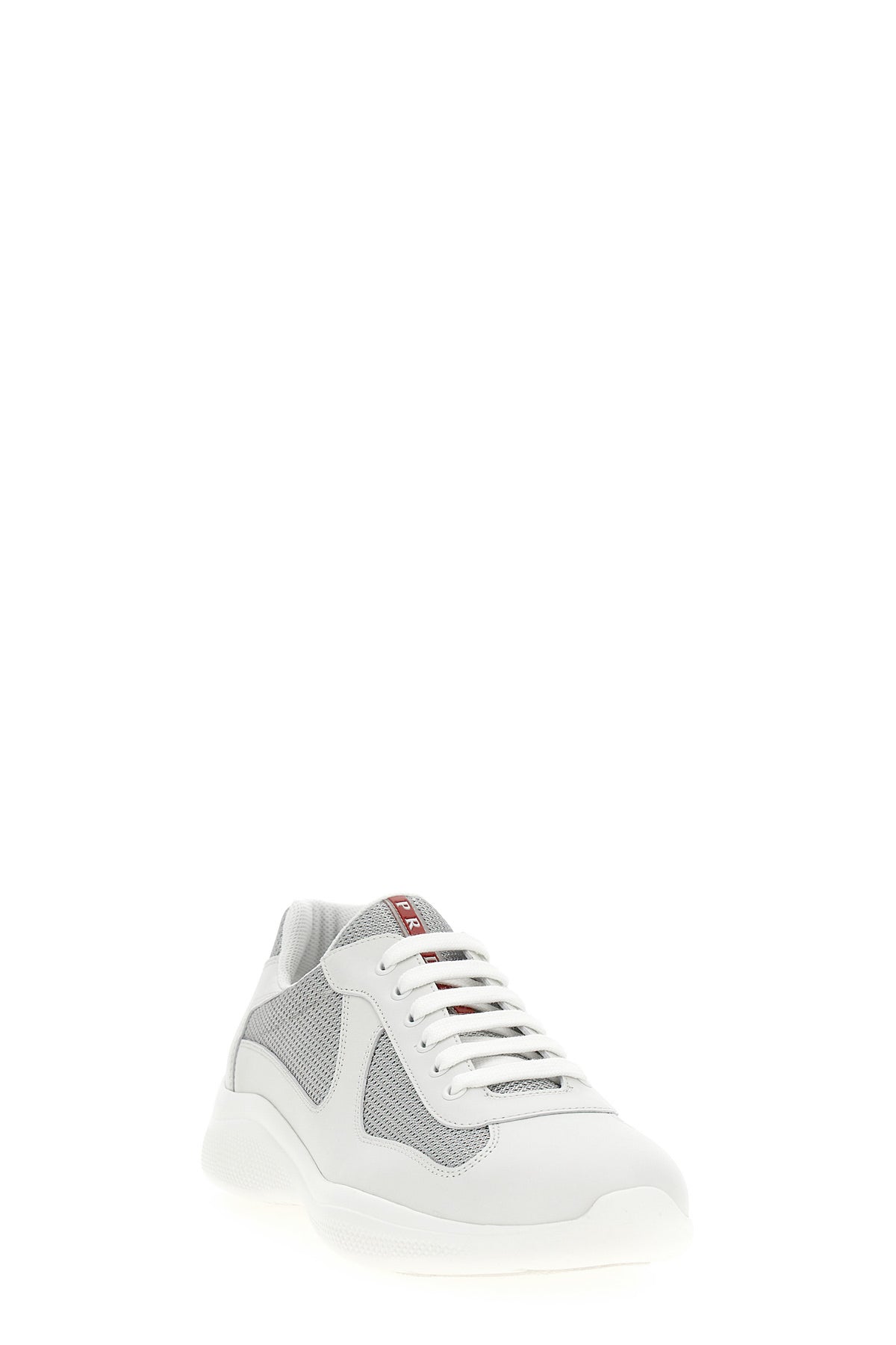Prada America's Cup Sneaker – Blanc & Gris Argenté