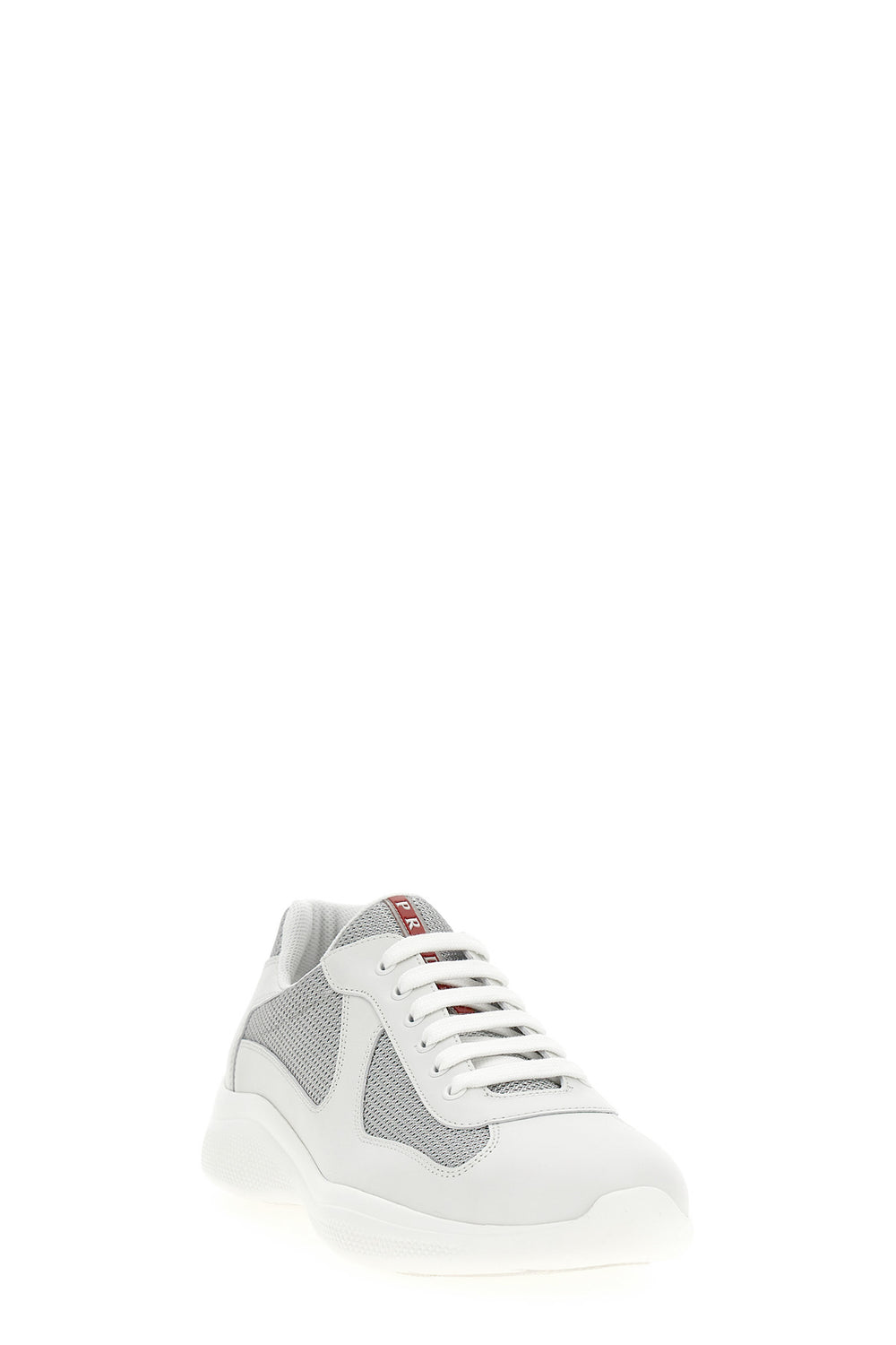 Prada America's Cup Sneaker – Blanc & Gris Argenté