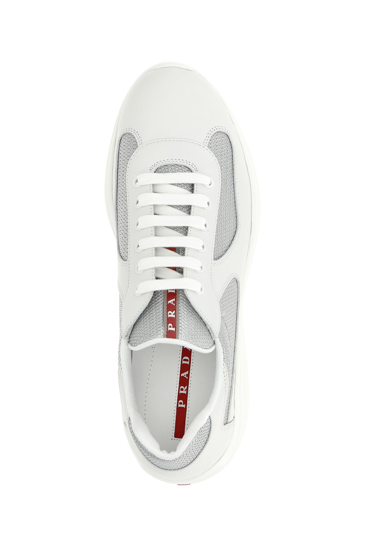 Prada America's Cup Sneaker – Blanc & Gris Argenté