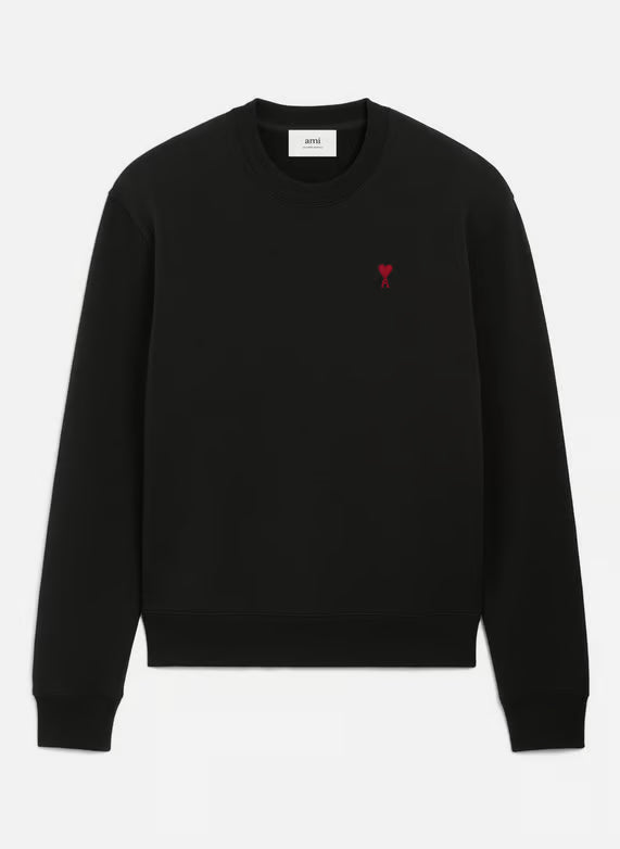 Sweatshirt Ami Paris Noir Logo Ami de Cœur