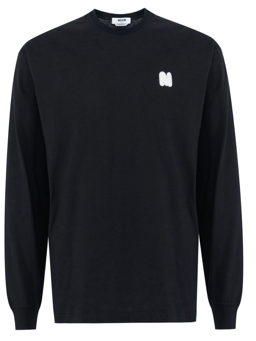 T-Shirt manche longue noir avec logo