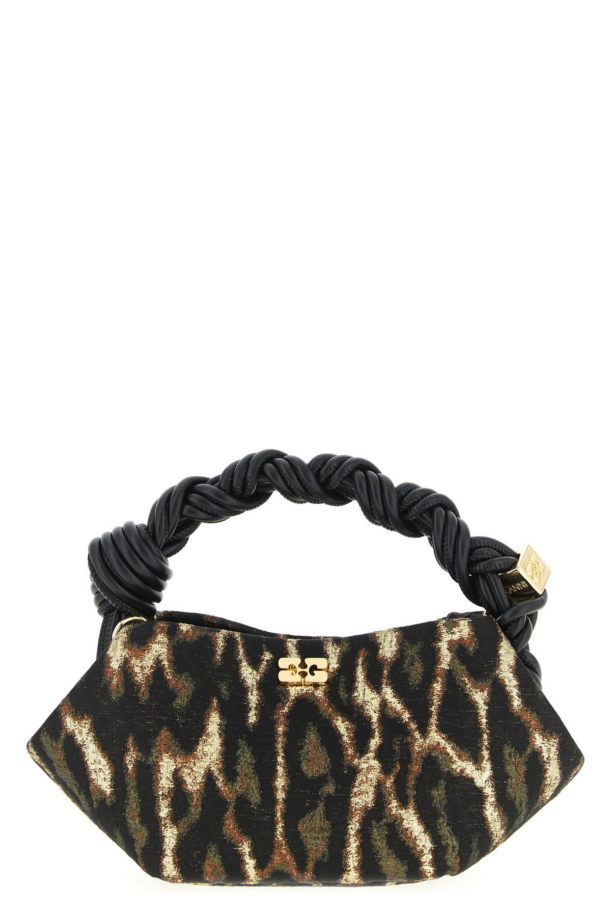 GANNI – Bou Bag Mini Metallic Cloqué Leopard
