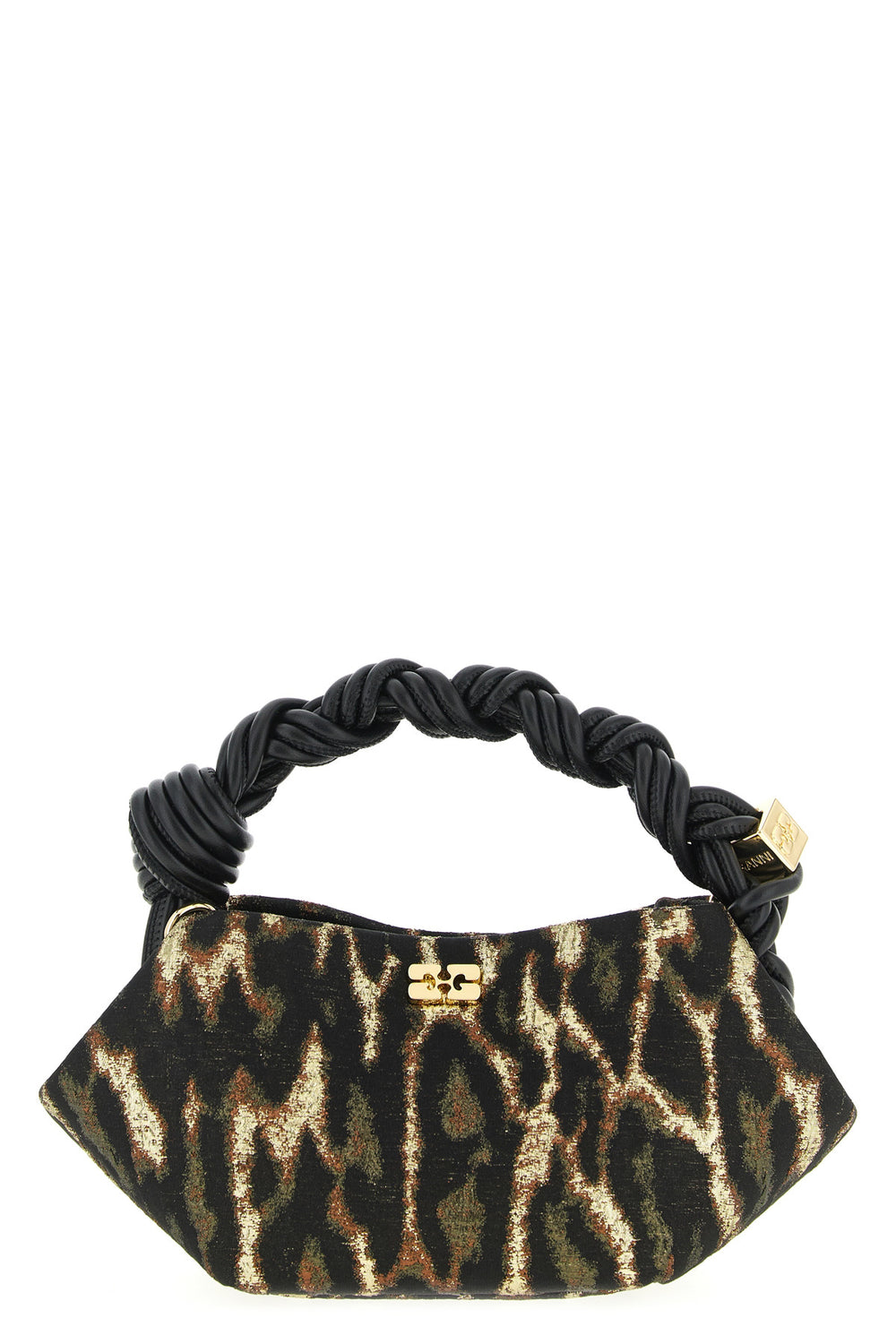 GANNI – Bou Bag Mini Metallic Cloqué Leopard