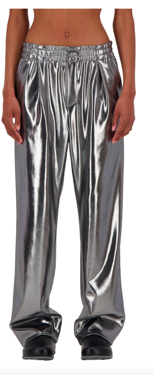 Pantalon valette studio argenté