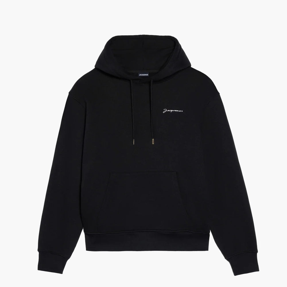 Hoodie Jacquemus Noir Logo Brodé